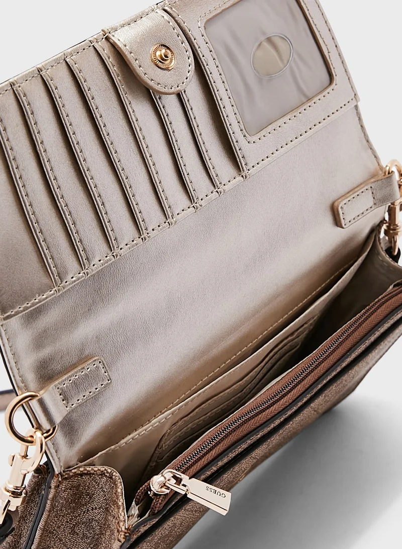 GUESS Noelle Flap Over Crossbody Bag