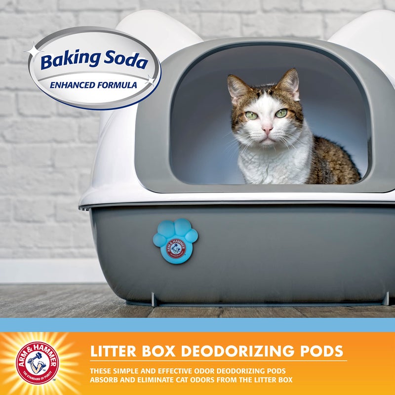 Arm & Hammer Pets Cat Litter Box Deodorizing Pods 2 pods, Fresh Breeze Scent | 2 Cat Litter Box Deodorizer from Arm and Hammer | Combats Cat Odors | 2 Adhesive Devices - Image 2
