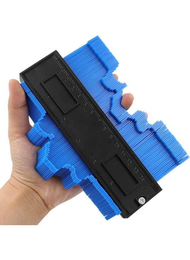Poaker Contour Gauge With Lock 10Cm Profile Duplicator Tool For Measuring Marking And Copying Irregular Shapes In Woodworking Tiles Laminate And Diy Projects  - Image 1