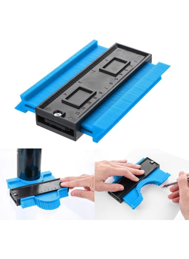 Poaker Contour Gauge With Lock 10Cm Profile Duplicator Tool For Measuring Marking And Copying Irregular Shapes In Woodworking Tiles Laminate And Diy Projects  - Image 3