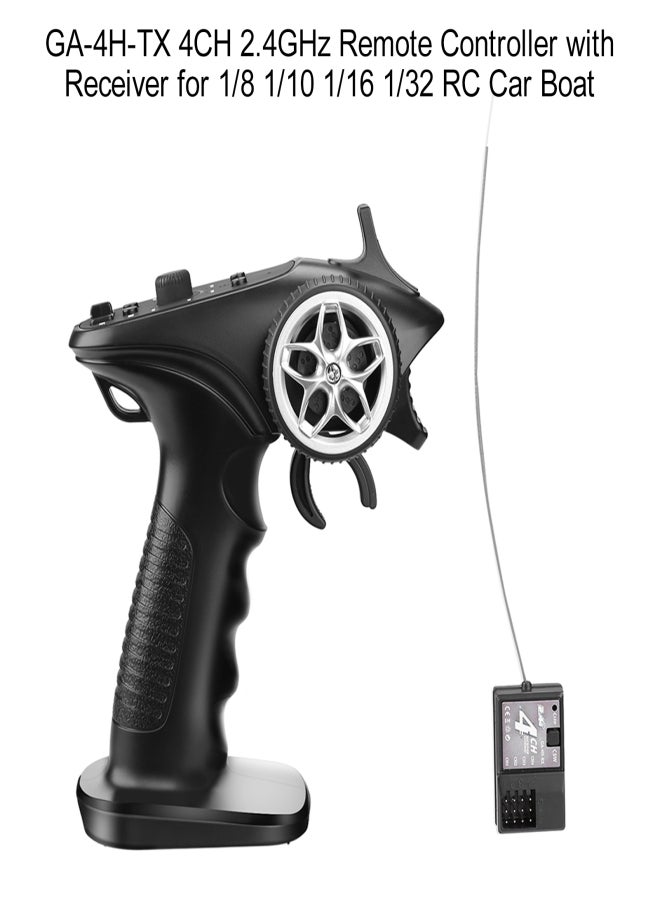 GA-4H-TX 4CH 2.4GHz Remote Controller Digital Radio Transmitter with Receiver for 1/8 1/10 1/16 1/32 RC Car Boat - Image 2