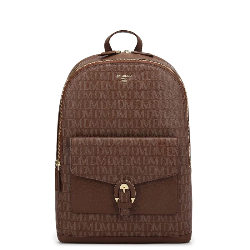 دا ميلانو Monogram Franzy Leather Backpack - Date
