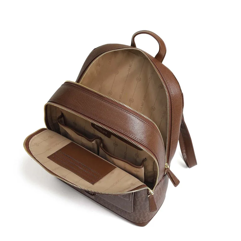 Da Milano Date Monogram Franzy Leather Backpack - Date  | Best Price UAE