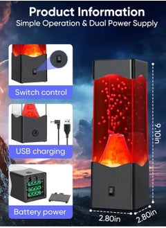 Plan A Modern Volcanic Night Light, USB or Battery Operated, Warm Red Light for Quiet and Comfortable Ambiance, Ideal for Bedrooms, Offices, Home Decor, Suitable for Kids and Adults  - Image 5