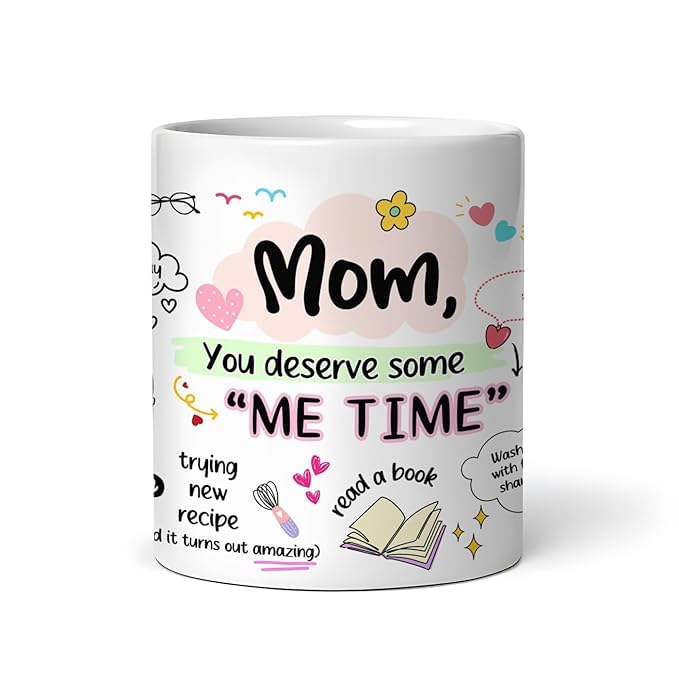 DAYS Mom Me Time Mug - Mother’s Gift, Birthday Gift for Mom on Birthdays, Anniversaries, and Mother's 325ml Ceramic White Mug - Image 1