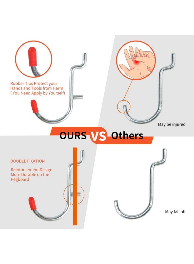 FALPRO 240PCS Pegboard Hooks Assortment, Pegboard Organizer Kit with Bins, Cups, 1/8 and 1/4 inch Hooks for Hanging Tools, Garage Wall Organization - Image 3