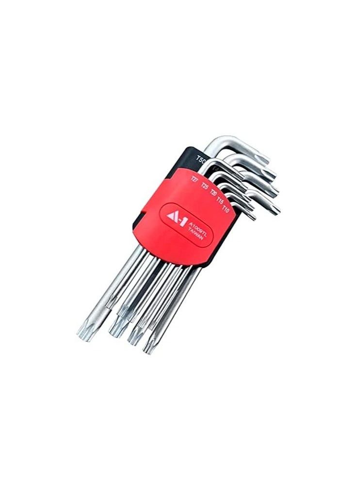 أيه-1 طقم مفتاح ربط نجمة طويل 9 قطع T50 : T10 