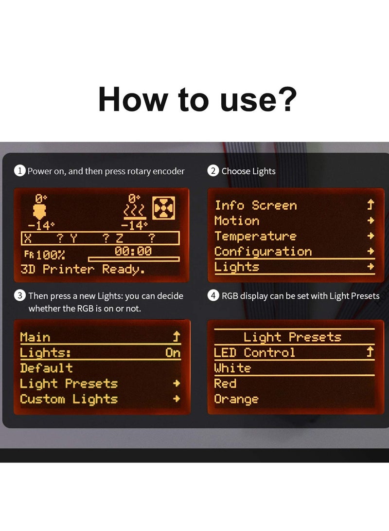 KASTWAVE LCD Graphic Smart Display Control Board with Adapter and Cable, Mini12864 V2.0 for Ender-3 VORON 2.4 Prusa-i3 3D Printer RAMPS 1.4 RepRap 3D Printer Mendel Prusa Arduino - Image 4