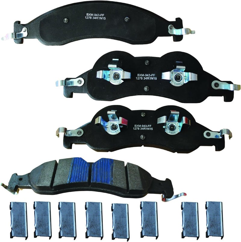 Bendix Premium SBM1278 Semi-Metallic Front Brake Pads for Ford Expedition 2009-2007, Lincoln Navigator 2009-2007 - Image 1