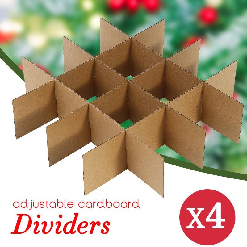 BIEBOS Christmas Decoration Organizer Ornament Holder Village Storage Chest Boxï¼ŒTree Keepers Ornament Ball Storageï¼ŒSantas Bags Storage - Image 5