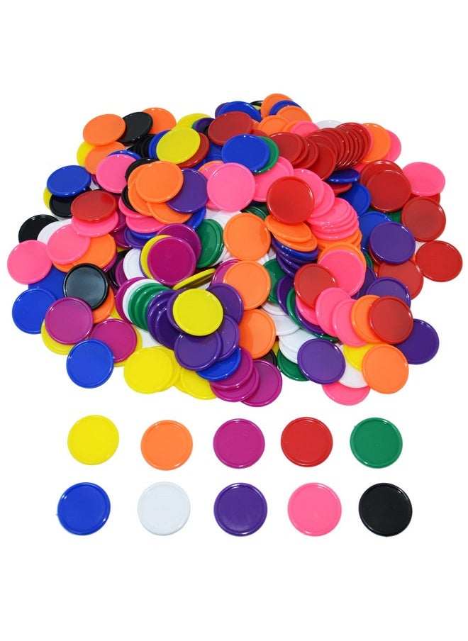 300Pcs 1 Inch 10 Colors Opaque Plastic Learning Counters Counting Mini Poker Chips Game Tokens (With Edge) - pzsku/ZE7C0DAAB2DDE51C073BFZ/45/_/1733730235/26fd6fb7-2dbb-4c96-87e2-0be5714ced91