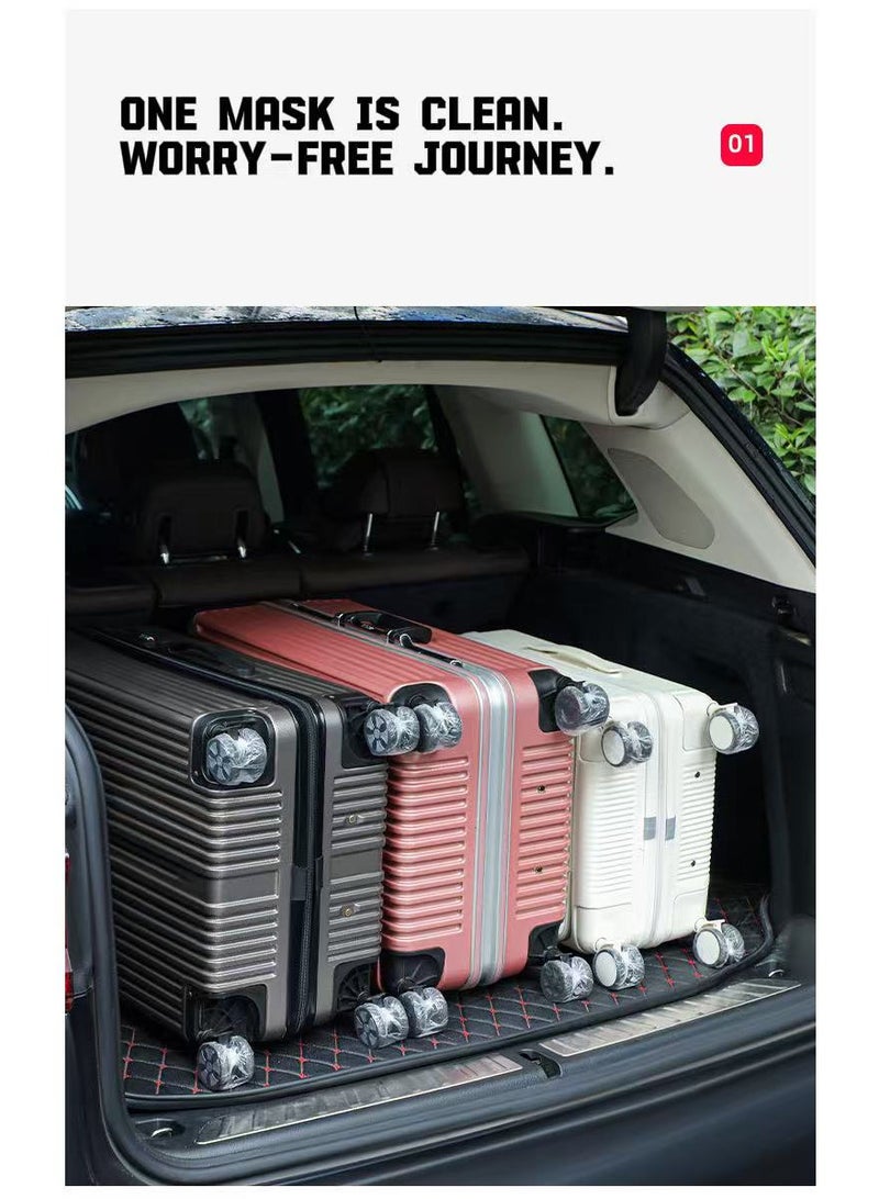 TNGames 80-Pack Disposable Luggage Wheel Covers Non-Woven Dustproof & Wear-Resistant Universal Caster Protectors for Suitcases/Office Chairs - Image 2