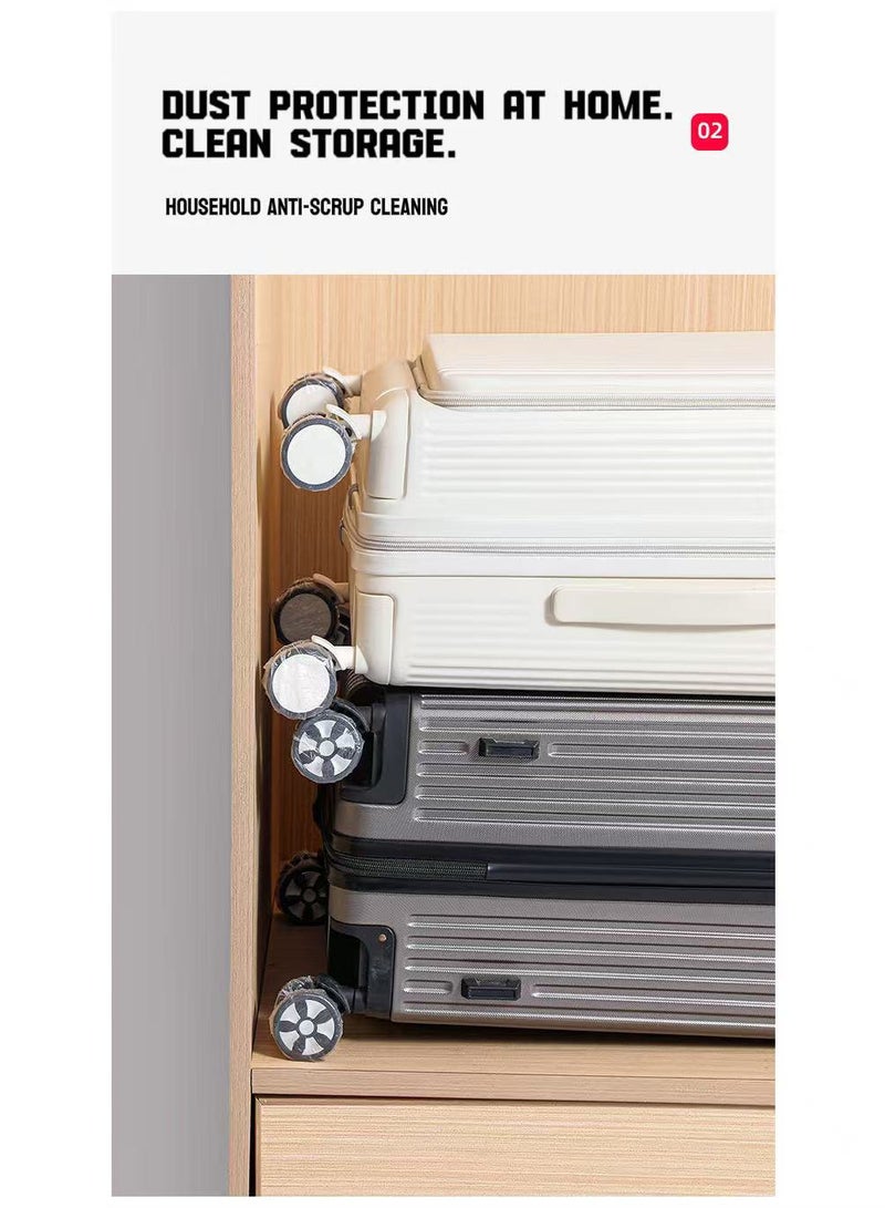 TNGames 80-Pack Disposable Luggage Wheel Covers Non-Woven Dustproof & Wear-Resistant Universal Caster Protectors for Suitcases/Office Chairs - Image 3