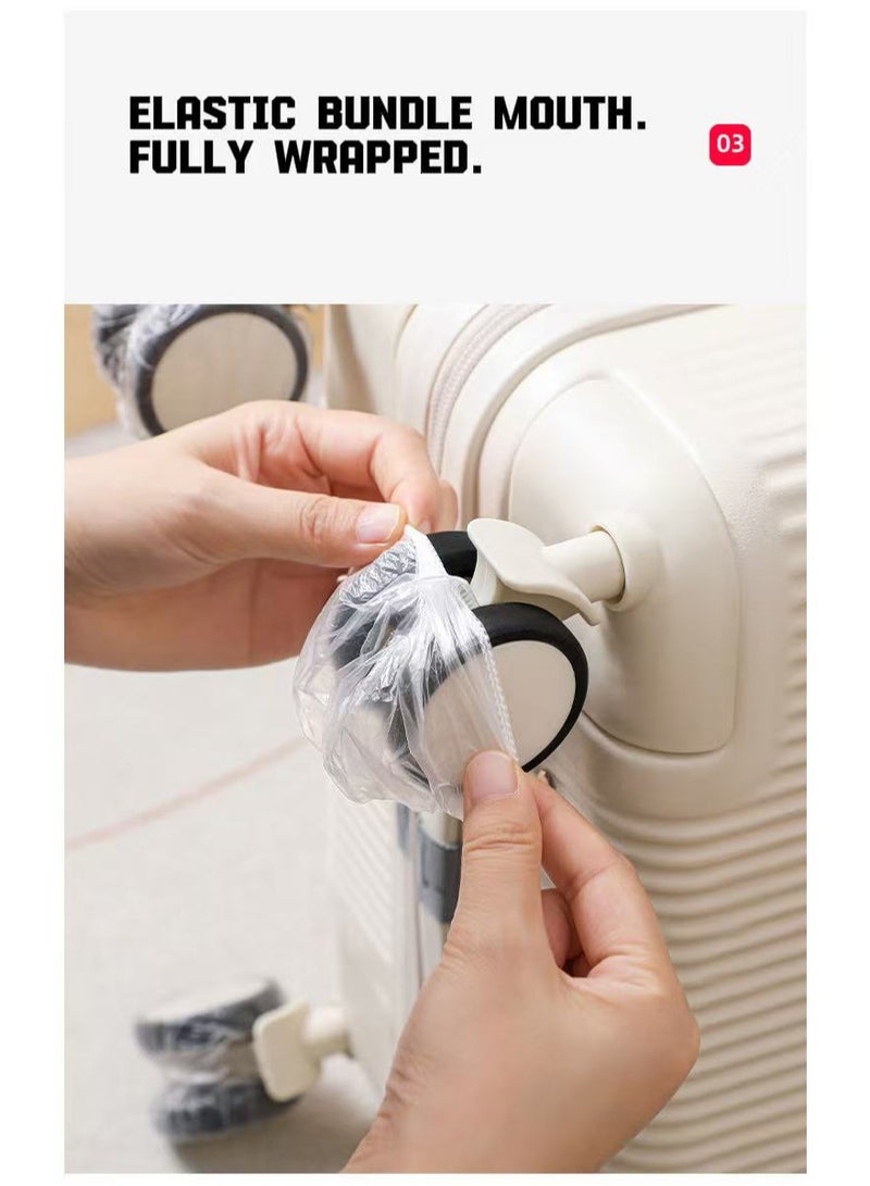 TNGames 80-Pack Disposable Luggage Wheel Covers Non-Woven Dustproof & Wear-Resistant Universal Caster Protectors for Suitcases/Office Chairs - Image 4