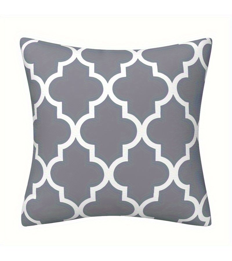 Set Of 6 Geometric Design Pillow Covers 20x20 Inches For Living Room Sofa - Image 4