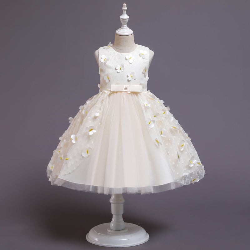 Children'S Wedding Dress Dress Stylish Princess Dress Summer Flower Children'S Puffy Show Dress Baby And Young Children'S Wash Dress - Image 5