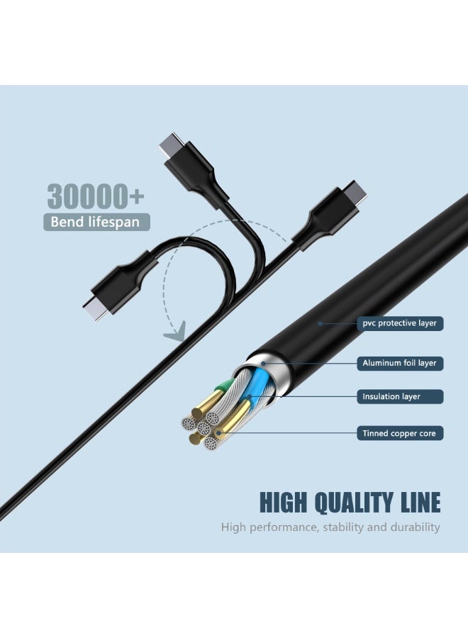 65w USB C Laptop Charger for HP EliteBook Elite Spectre X360 X2 830 1030 1040 Envy 11 13 14 15 ProBook 430 G6 G7 G8 Chromebook Pavilion Laptop Charger Power Supply Adapter - Image 3