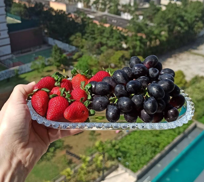 RAHAS Crystal Clear Glass Rectangle Serving Platter and Dinner Tray for Party for Fruit Dry Fruits Tray Plattter Transparent Set of 1 - Image 4