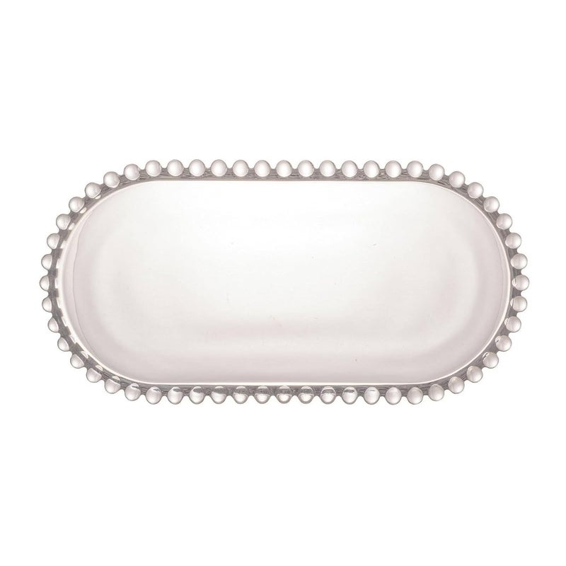 RAHAS Crystal Clear Glass Rectangle Serving Platter and Dinner Tray for Party for Fruit Dry Fruits Tray Plattter Transparent Set of 1 - Image 5