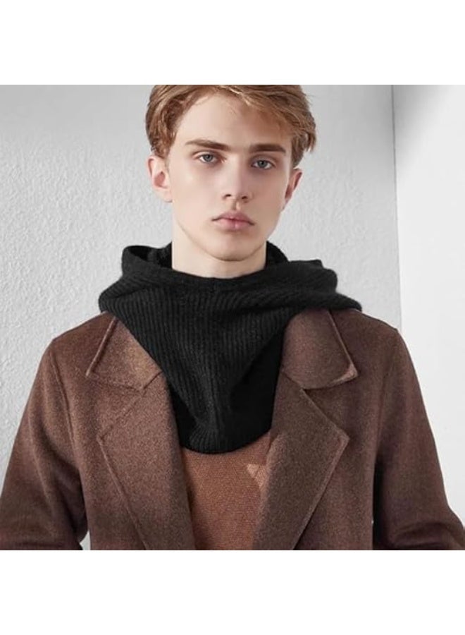 قبعات الشتاء للنساء البنات شال دافئ مغطاة قبعة الحياكة مع خيط قابل للتعديل - Image 4