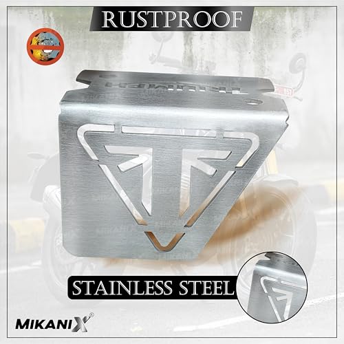 OBEROI'S TRADERS Triumph Bike Stainless Steel Bike Front Disc Brake Fluid Reservoir Oil Cap/Container Guard Protector Cover I Triumph Bike Accessories (Silver) - Image 4