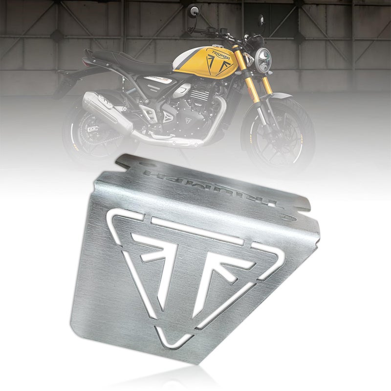 OBEROI'S TRADERS Triumph Bike Stainless Steel Bike Front Disc Brake Fluid Reservoir Oil Cap/Container Guard Protector Cover I Triumph Bike Accessories (Silver) - Image 5