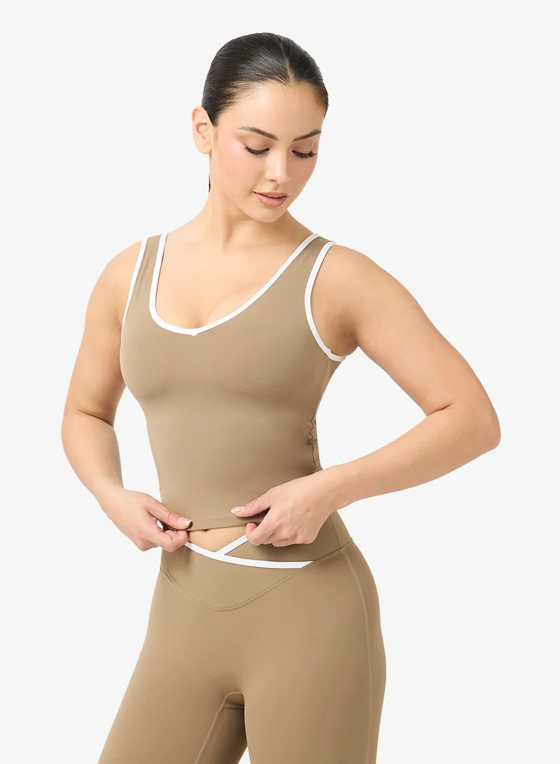 Frwd  Soft Touch Seamless Tank Top & Flared Legging Set for Women | Best Price UAE
