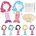 Fennoral 12 Pack Wooden Mirror Craft for Kids Make You Own Mermaid Mirror DIY to Paint Wooden Arts and Crafts for Grils Hand Mirror for Art Activities Project Birthday Gifts - Image 2