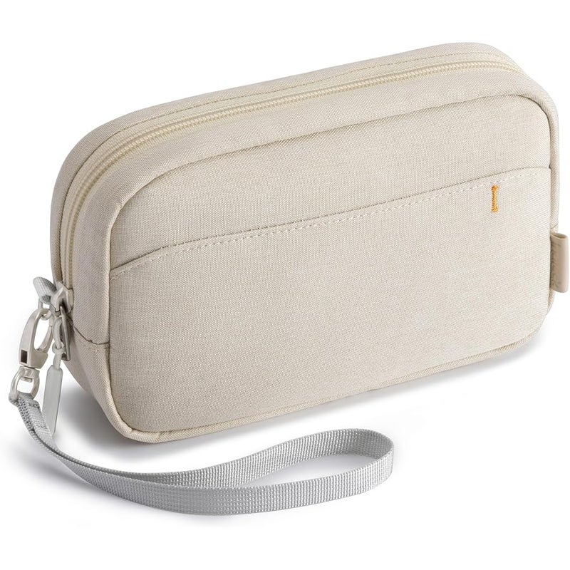 Inateck Cable Bag Electronics Organiser, Splash-proof Travel Accessory Bag, Compatible with Mouse, USB Stick, beige, S, Casual - Image 1