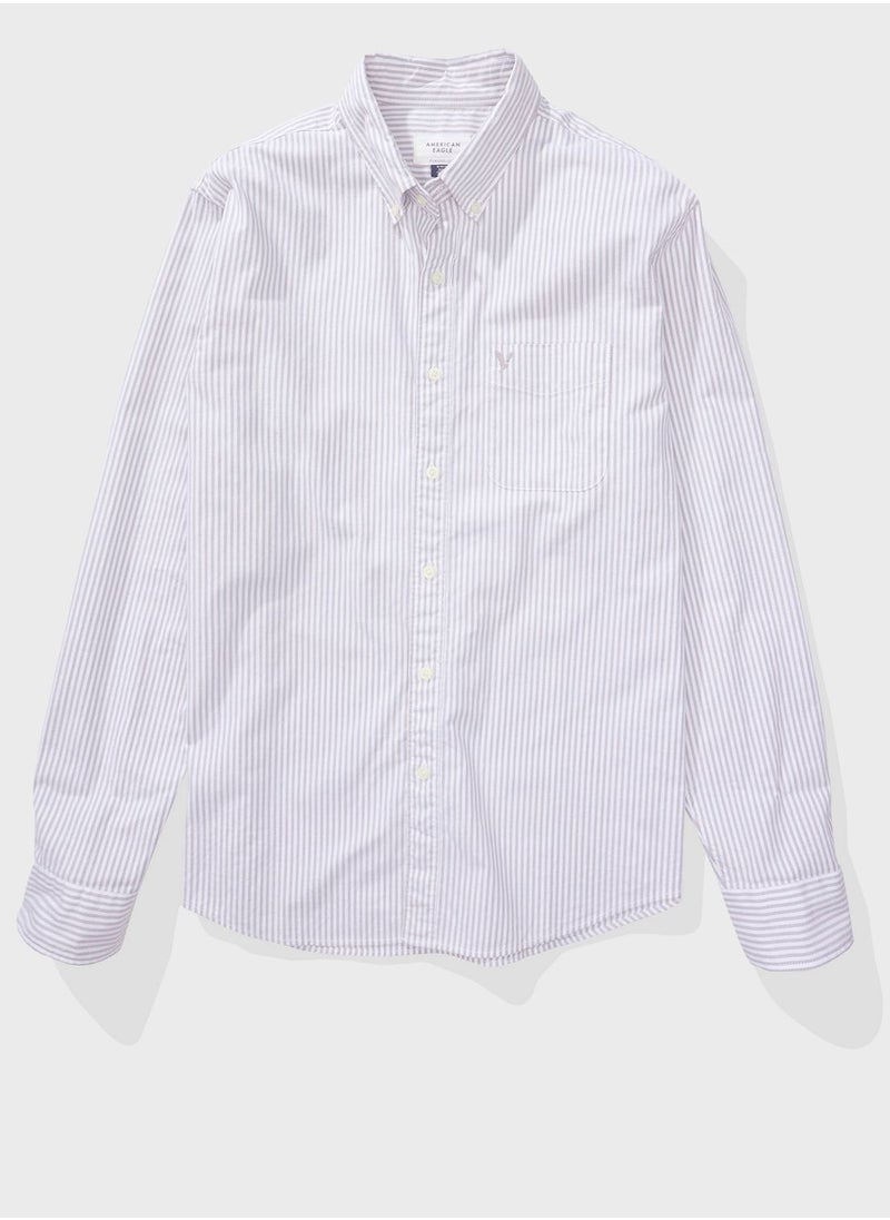 American Eagle - Striped Classic Fit Shirt - Image 1