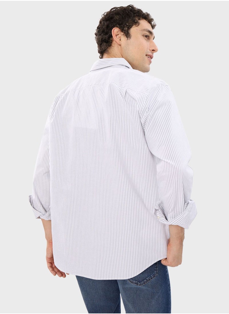 American Eagle - Striped Classic Fit Shirt - Image 1