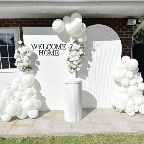 Awenztech White Balloons 12 inch, White Latex Balloons 50pcs Party Balloon for Engagement Bachelorette Bridal Shower Wedding Party Birthday Decorations - Image 3