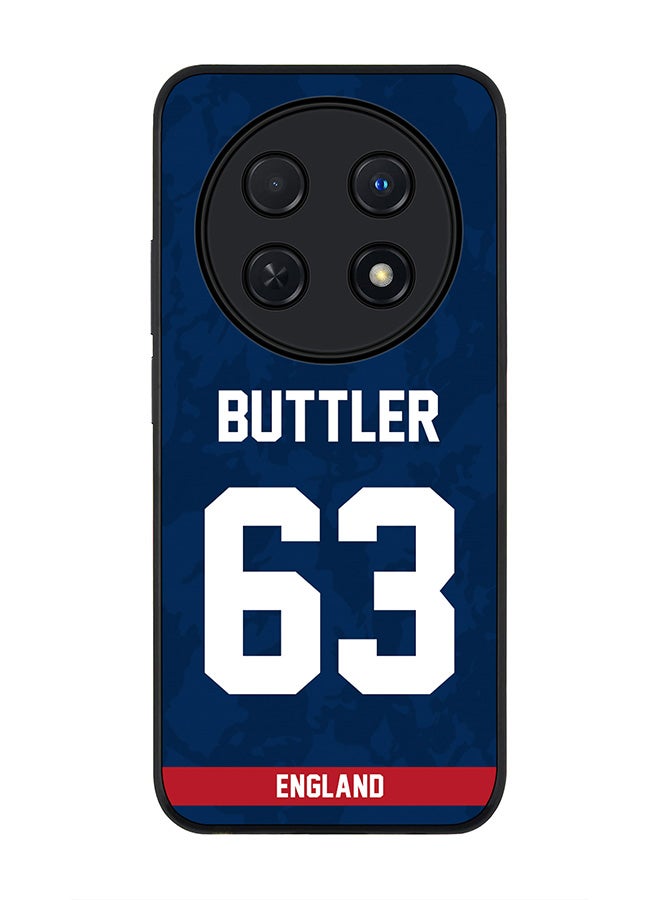 Rugged Black edge case for Huawei nova 12i 4G, Slim fit Case Flexible Anti Drop TPU Gel Thin Cover - Team England Jos Buttler, Jersey No 63