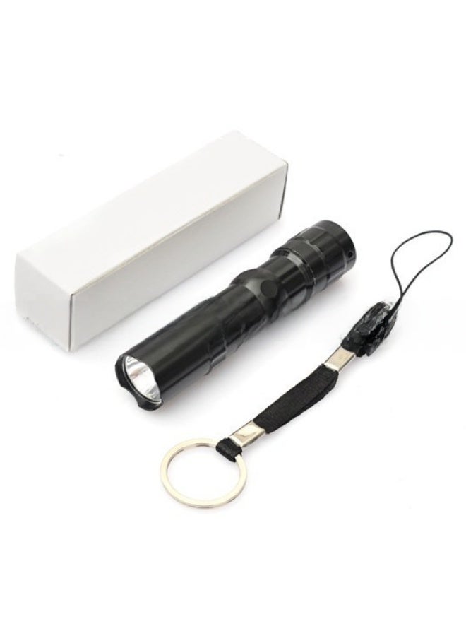 Aluminum Alloy Waterproof Led Mini Flashlight Number 5 1-cell High Beam Handheld Torch Company Gifts Customizable Logo-Color:Silver Flashlight + Tail Rope + White Box  - Image 5