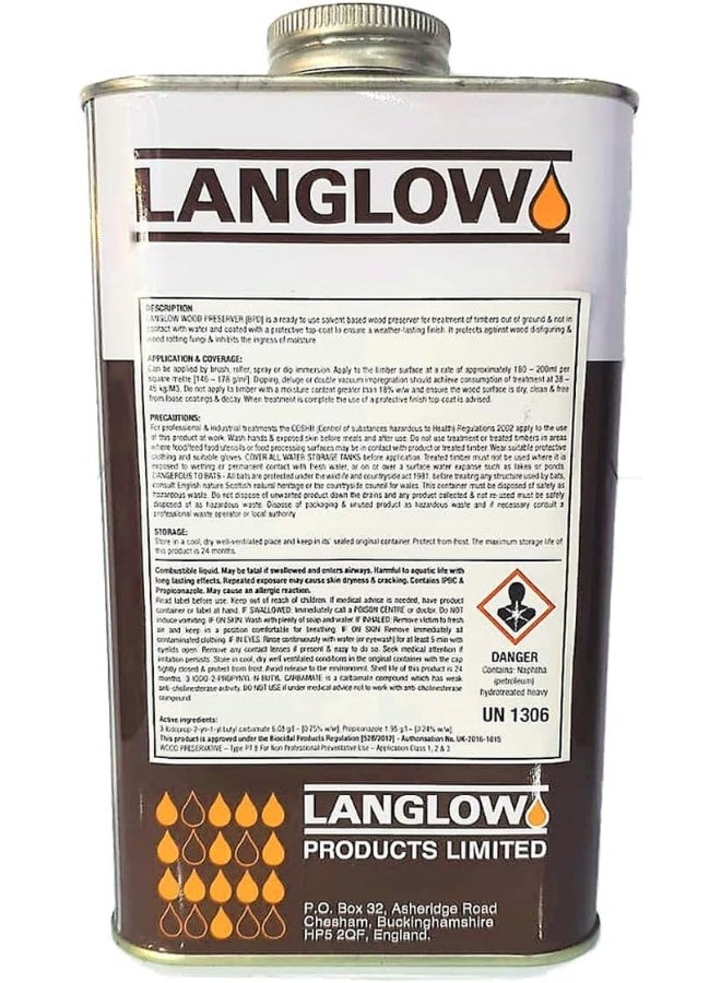 Palace حافظ الخشب بالاس لانغلو، شفاف، 1 لتر - Image 3