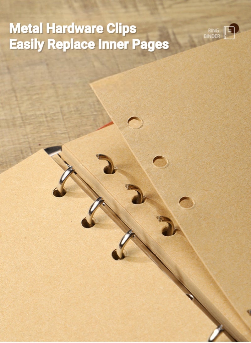 ARUWA DIY Leather Scrapbook Album,LeafBond Vintage Leaf Photo Book,150 Pages Travel Memory Journal for Birthdays,Anniversaries, and Weddings - Image 4