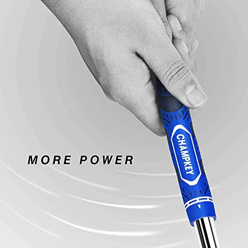 CHAMPKEY Premium Hybrid Golf Grips 13 Pack with All Repair Kits - All Weather Performance Golf Club Grips - High Traction and Control Half Corded Golf Grips for Men(Blue,Oversize) - Image 5