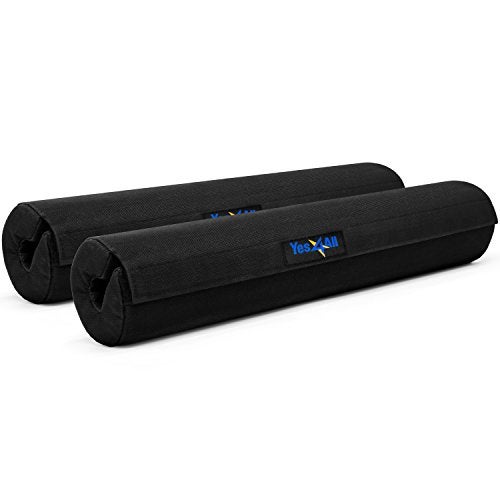 Yes4All Foam Bar Pad – Olympic Barbell Pad – Barbell Squat Pad – Barbell Neck Pad for Squats, Hip Thrusts – Weight Lifting Bar Pad (Black, Set of 2) - Image 1