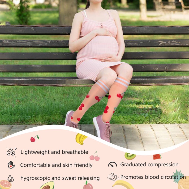 fenglaoda Compression Socks for Women Men Support Circulation 6 Pairs Socks For Nurse, Travel, Flight - Image 3