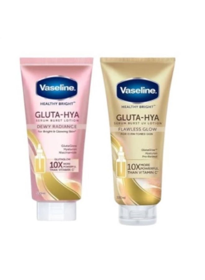 فازلين لوشن سيريوم جلوتا هيا (تألق مشرق / توهج بلا عيوب) 330*2 مل