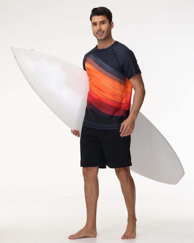 VAYAGER Men's Swim Shirts Rash Guard UPF 50+ T Shirts Quick Dry Loose Fit Water Surfing Shirt - Image 5