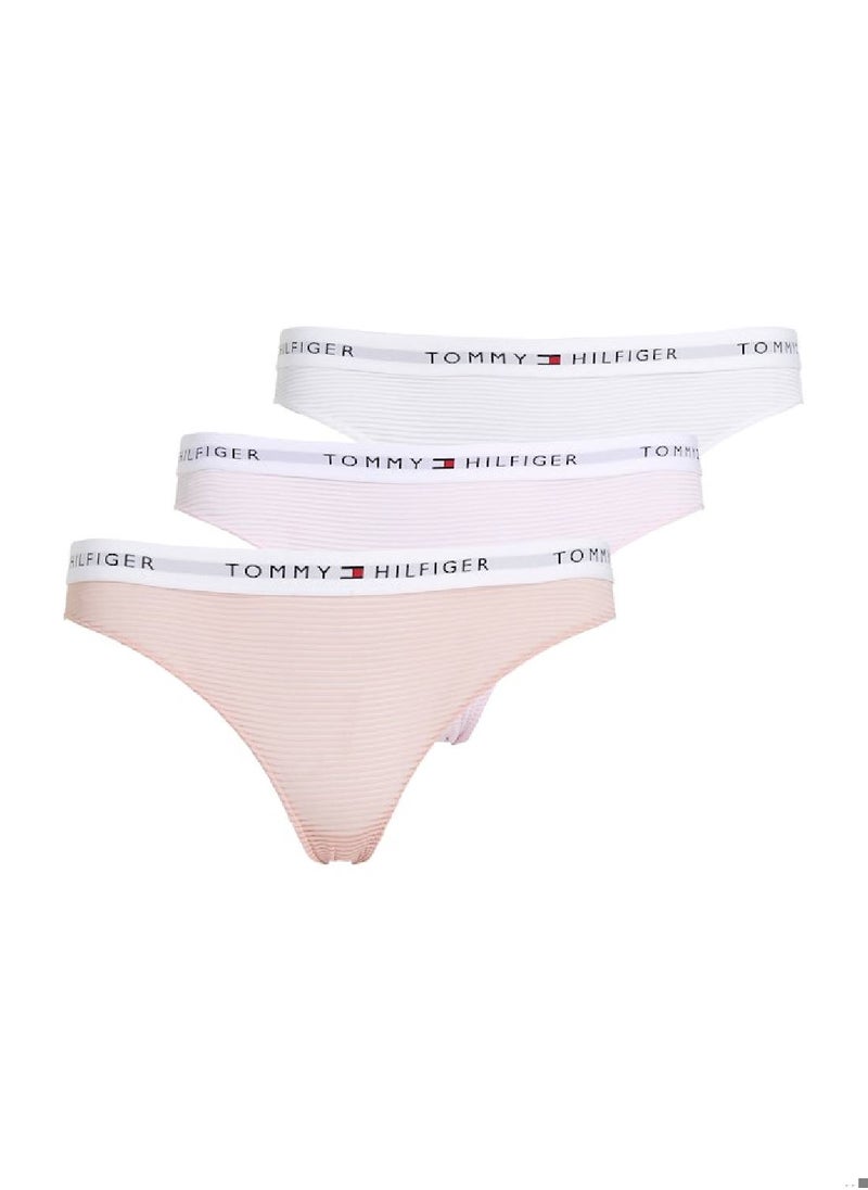 TOMMY HILFIGER Women's 3 Pack Bikini Briefs - Nylon, Multicolor  - Image 1