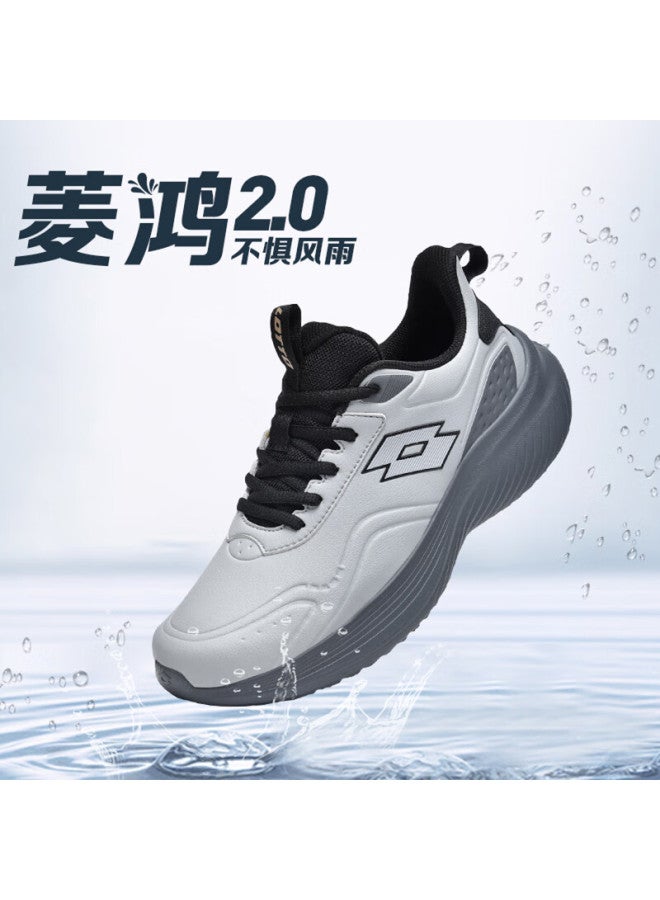 Lotto Men's Running Shoes Spring Leather Casual Shock Absorption Lightweight Professional Sports Shoes 1169 Gray Size 39