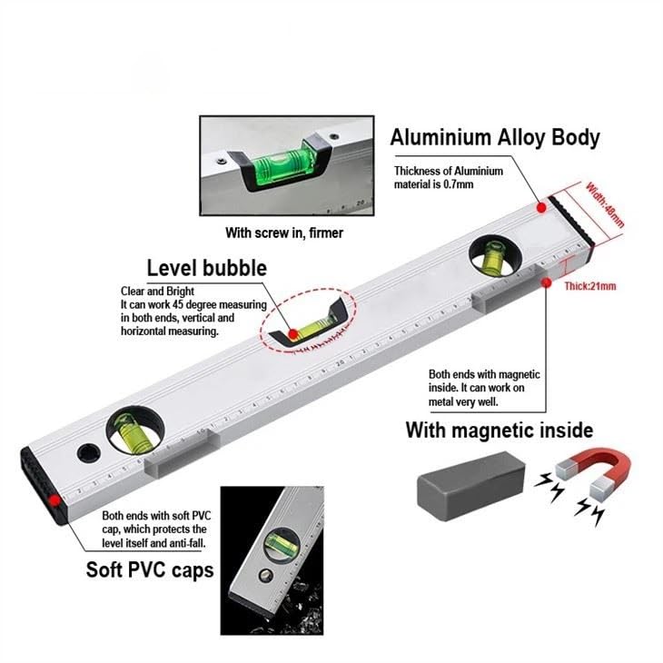 LABART مستوى روح 12 بوصة مع مستوى نجار مغناطيسي رقم 1 (30 مم) - Image 5