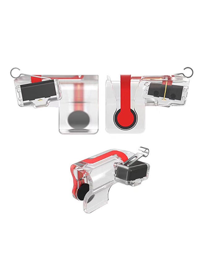 NIBEMINENT Fire key Sharp Button L1R1 Shooter Joystick Clear/Red - Image 1