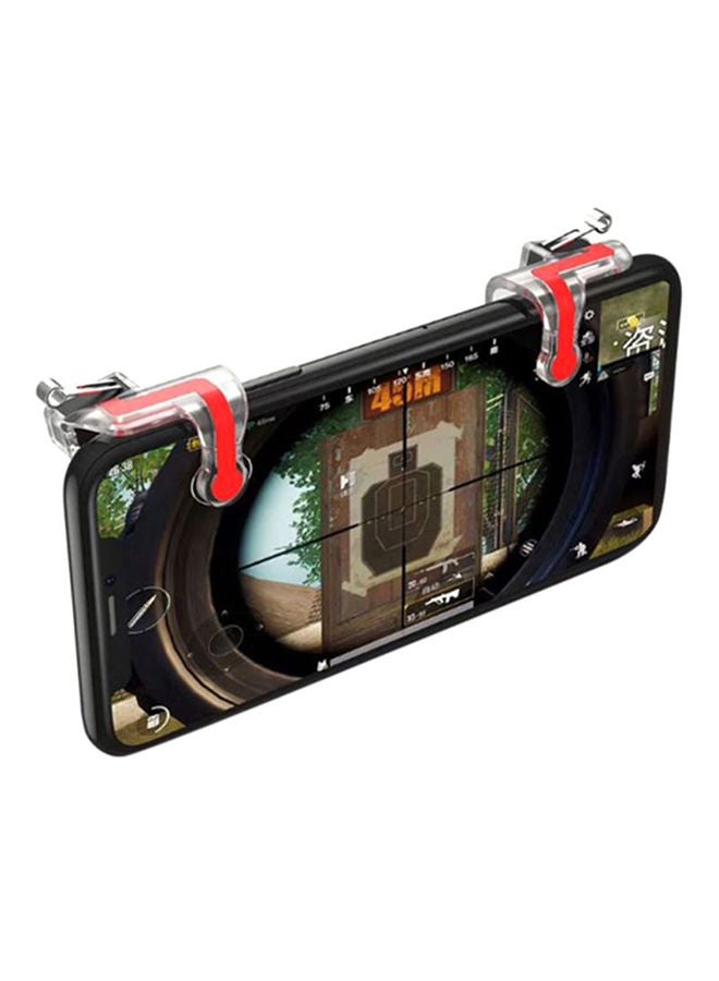 NIBEMINENT Fire key Sharp Button L1R1 Shooter Joystick Clear/Red - Image 2