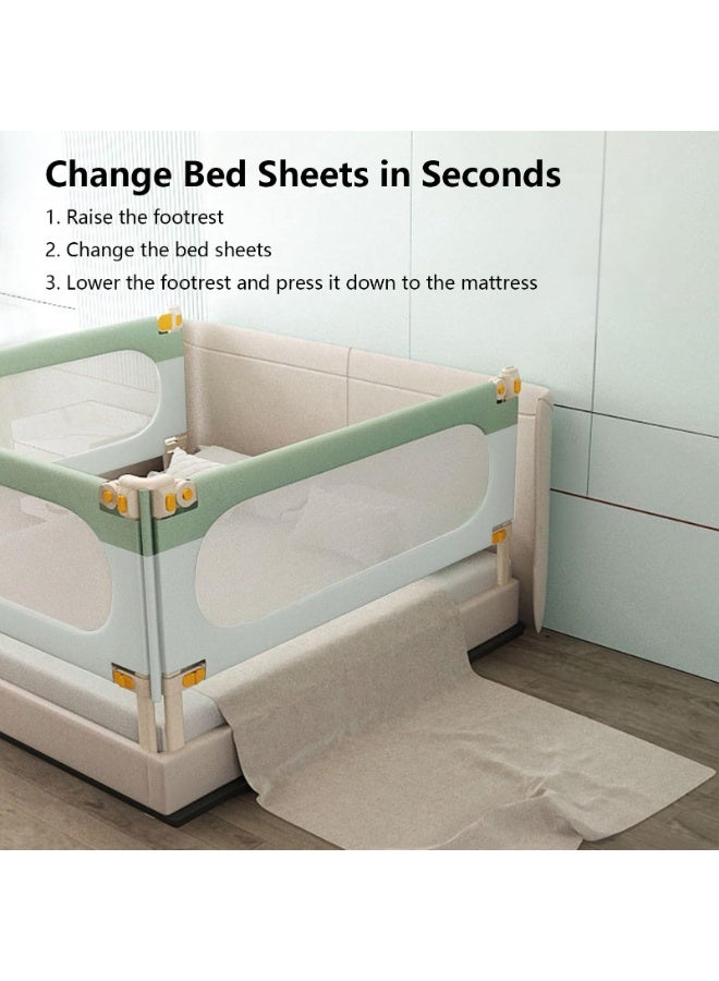 Bed Rail for Toddlers, Toddler Bed Rails with Child Lock, Bed Rail for Baby Kids, Infants Height Adjustment Guardrail for Queen Size Bed -1Piece - 78.7 Inch (2m) - Image 4