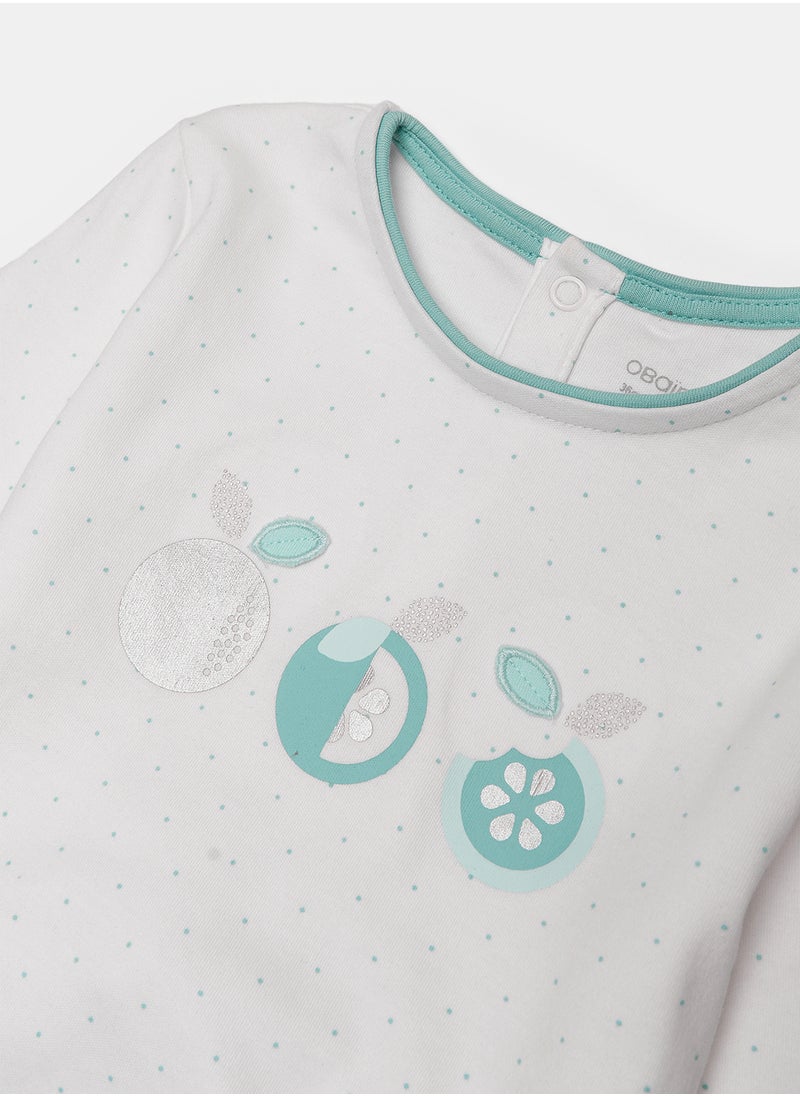 OBAIBI White Pyjama Set for Girls  - Image 3