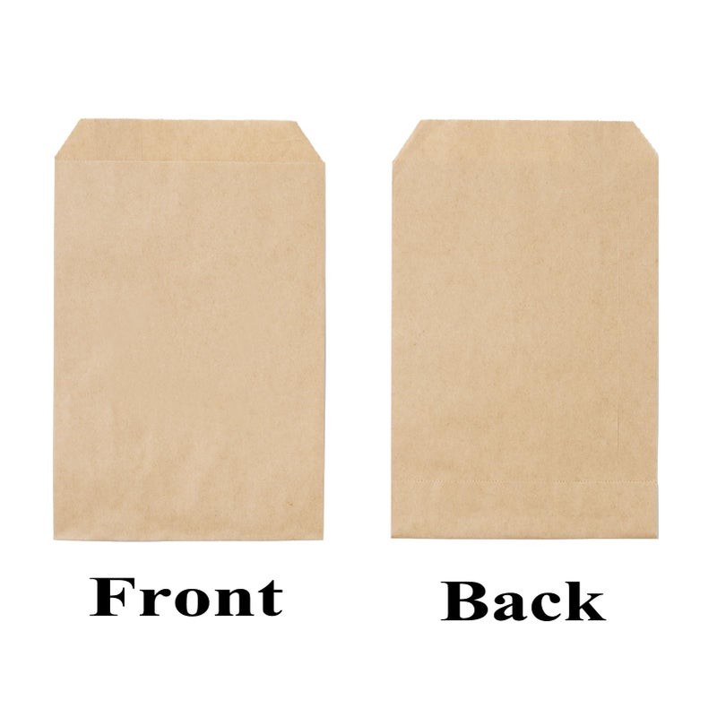 Tendwarm 100 Pcs 3x5 Inches Mini Size Small Brown Kraft Paper Treat Bags Flat Favor Gift Bag for Party Wedding - Image 4
