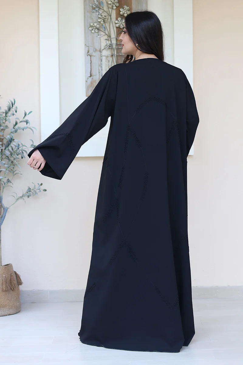 NUKHBAA Timeless Noir Abaya-753